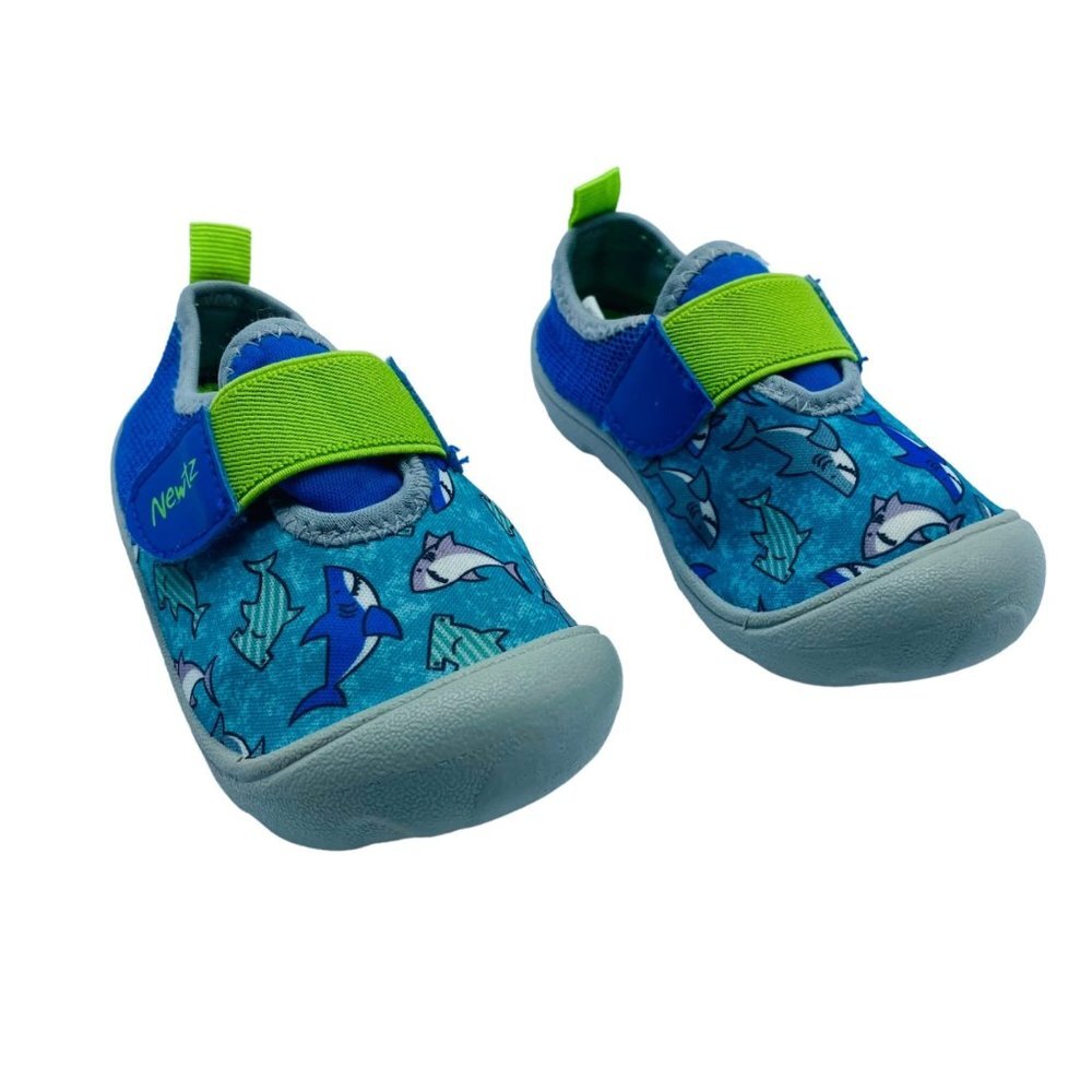 Newtz Unisex Toddler Hammerhead Great White Shark Adjustable Water Shoes Sz 7/8